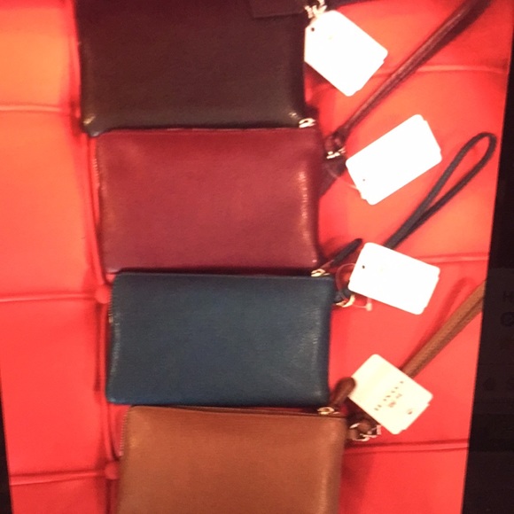 AUTHENTIC COACH SMALL WRISTLET CROSSGRAIN LEATHER - Picture 2 of 5